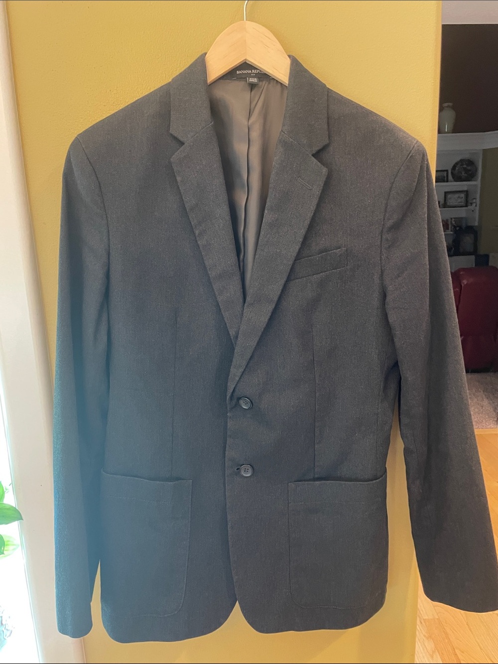 NWOT Banana Republic Men's Dark Charcoal Gray Blazer